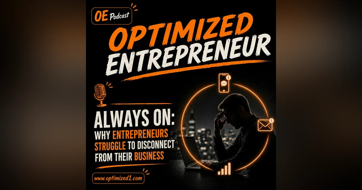 Optimized Entrepreneur Episode "Always On: Why Entrepreneurs Struggle to Disconnect from Their Business"