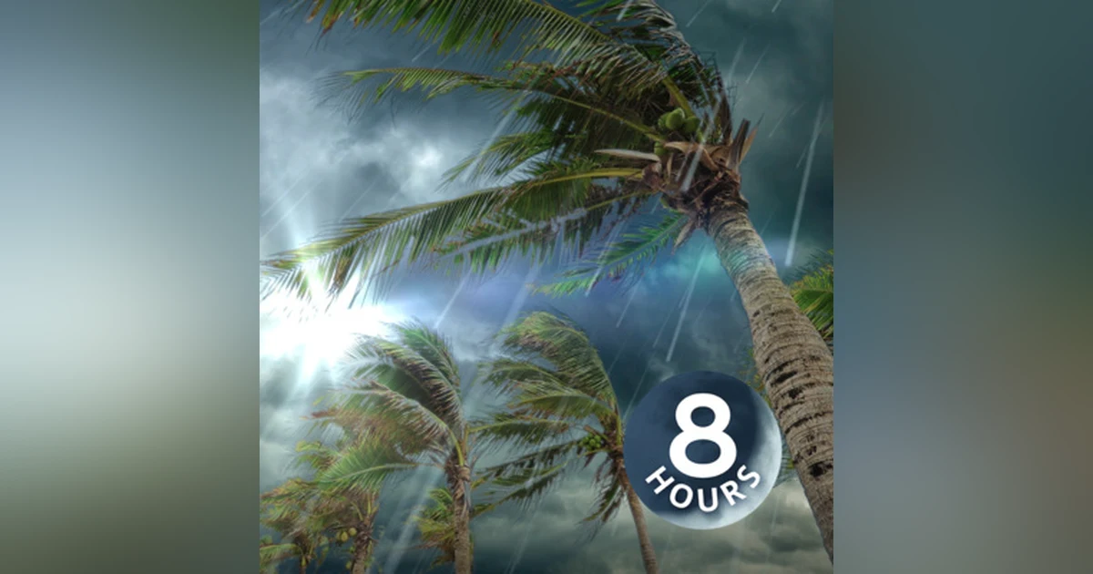 Tropical Storm Rain Sounds 8 Hours | Sleep, Study or Relax with Rainstorm White Noise