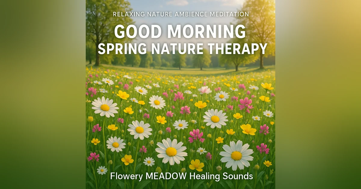 Relaxing Nature Ambience Meditation🌼GOOD MORNING SPRING NATURE THERAPY🌷Flowery MEADOW Healing Sounds