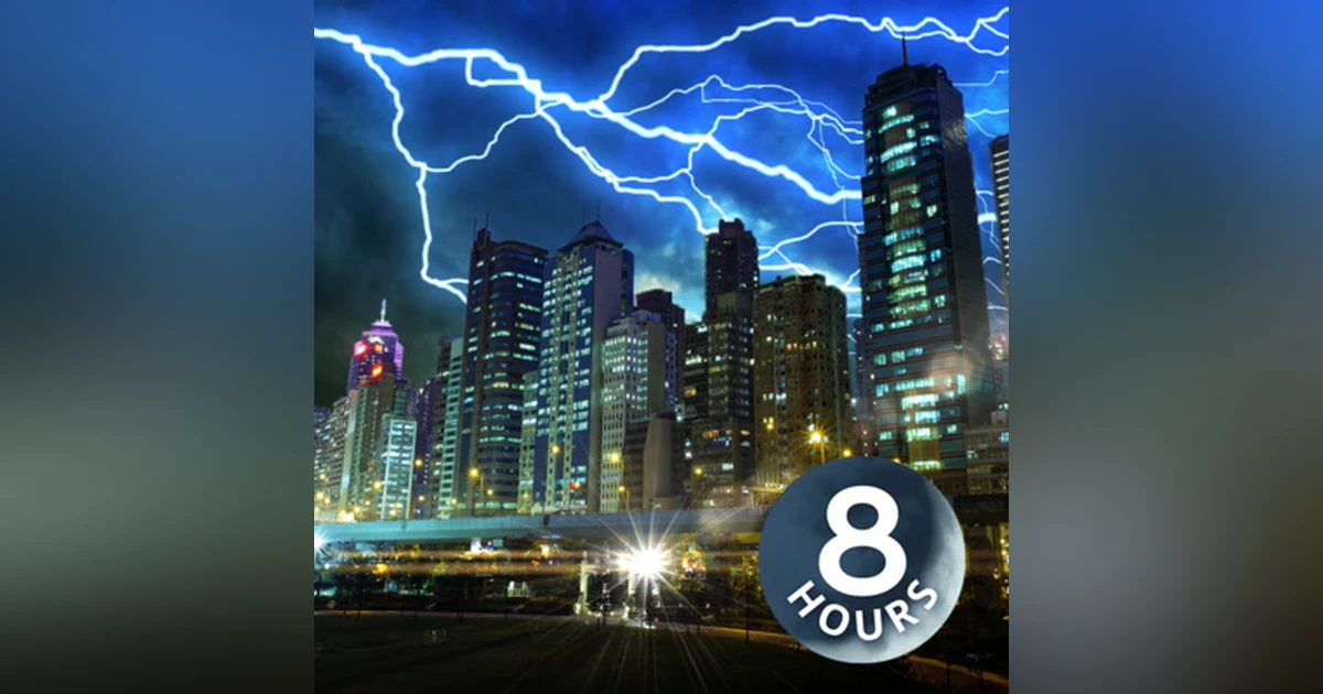 Thunder Sounds with Rain for Great Sleep 8 Hours | Rainstorm White Noise Relaxing Ambience