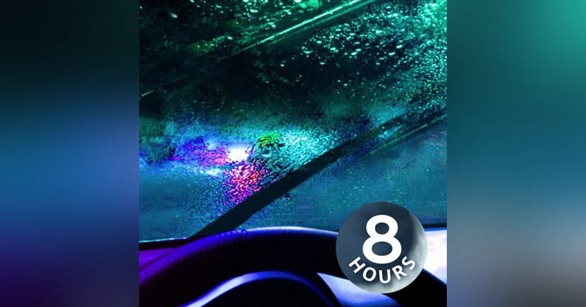 Rain on Car 8 Hours | Rainstorm White Noise for Relaxation