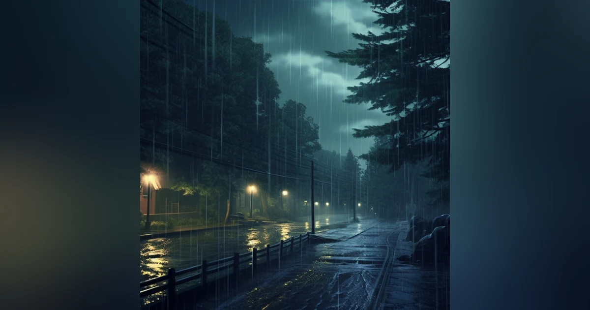 11 Hours of Heavy Rain with Gentle Thunder and Wind for Sleep, Meditation, and Stress Relief