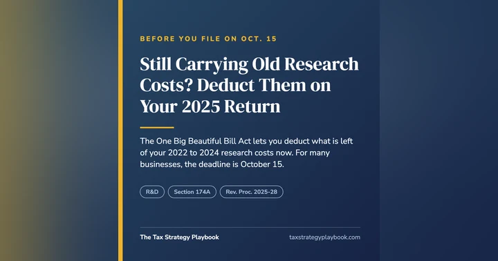 image for Can You Deduct Leftover 2022 to 2024 Research Costs on Your 2025 Return?