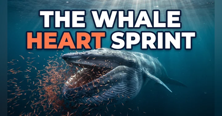image for Whales Are Sprinters: What a Blue Whale's Heart Does When It Lunge Feeds