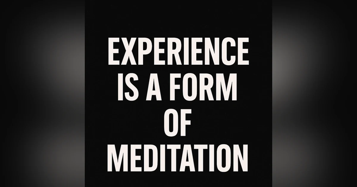 962. Experience Is A Form Of Meditation