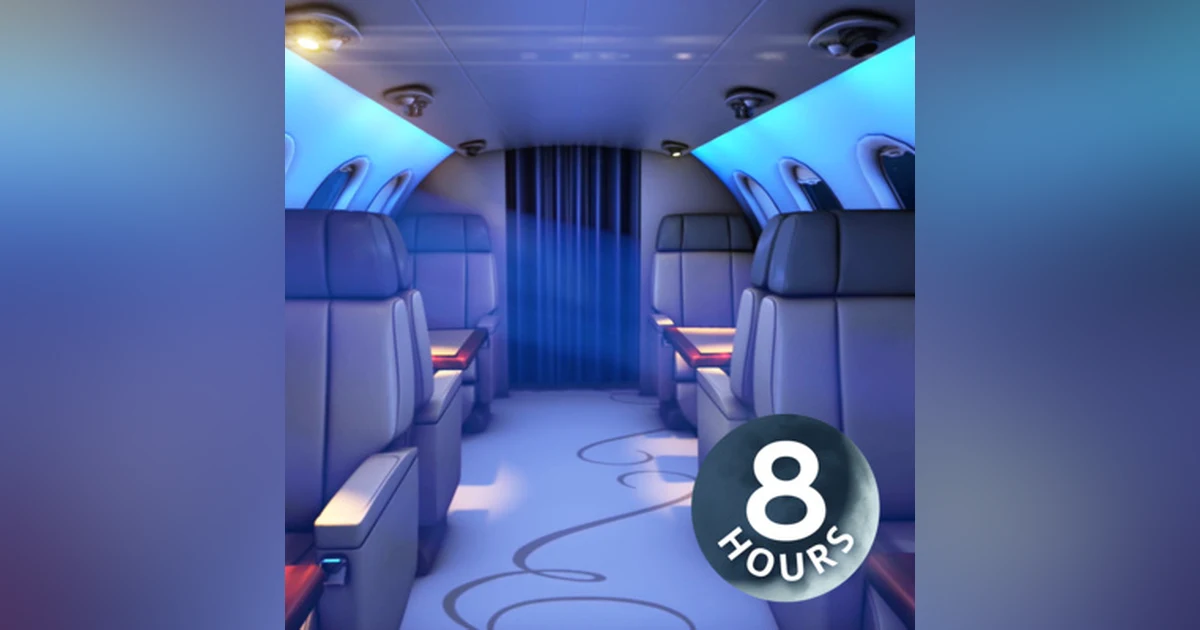Private Jet Sound White Noise 8 Hours | Sleep or Study with Airplane Ambience