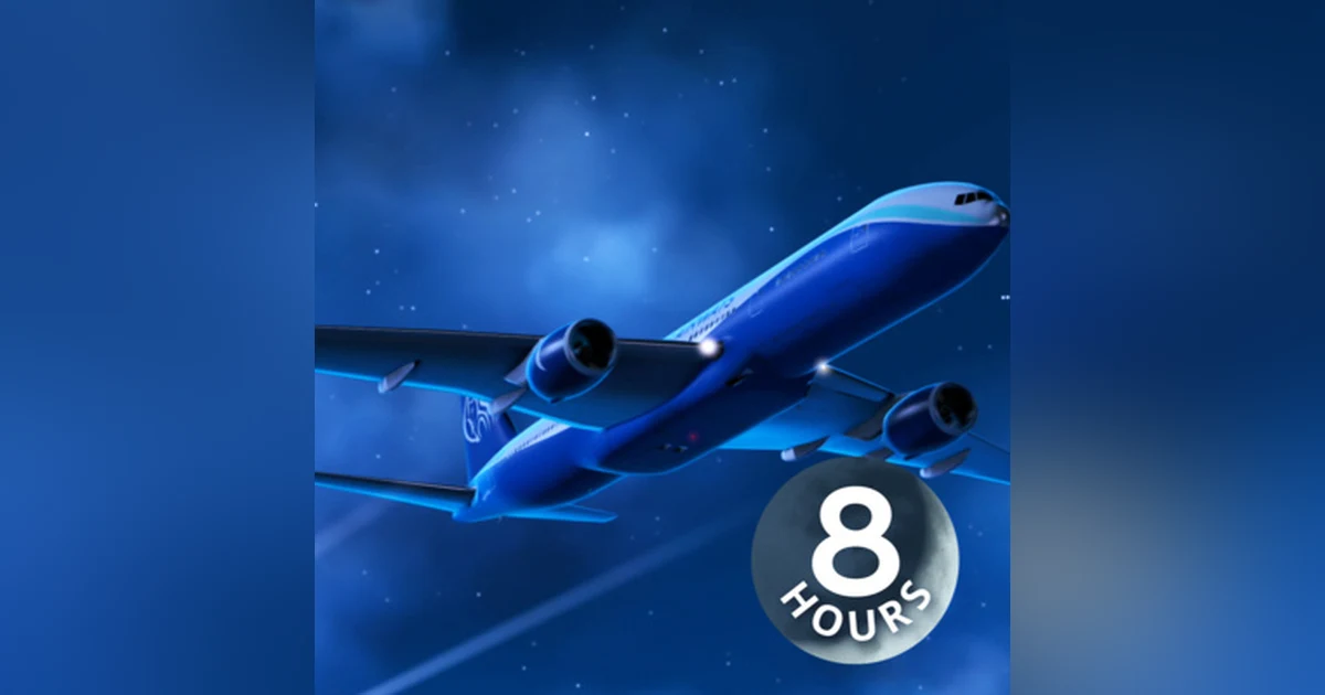 Soaring to Sleep with White Noise Airplane Sounds 8 Hours