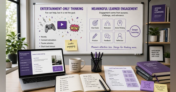 image for Engagement vs. Entertainment: Unpacking a Common Myth in Instructional Design