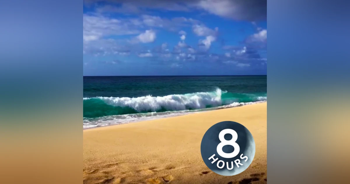 Relax! Ocean Waves Seaside Ambience for Stress Relief 8 Hours | White Noise Surf Sounds in Hawaii