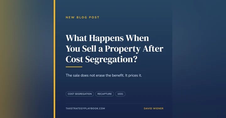 image for What Happens When You Sell a Property After Cost Segregation?