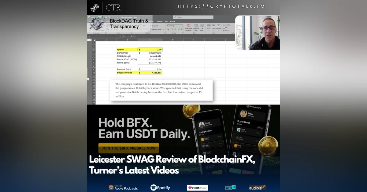 Leicester SWAG Look at #BlockchainFX, Antony Turner’s Latest Videos About #BlockDAG (OOC)