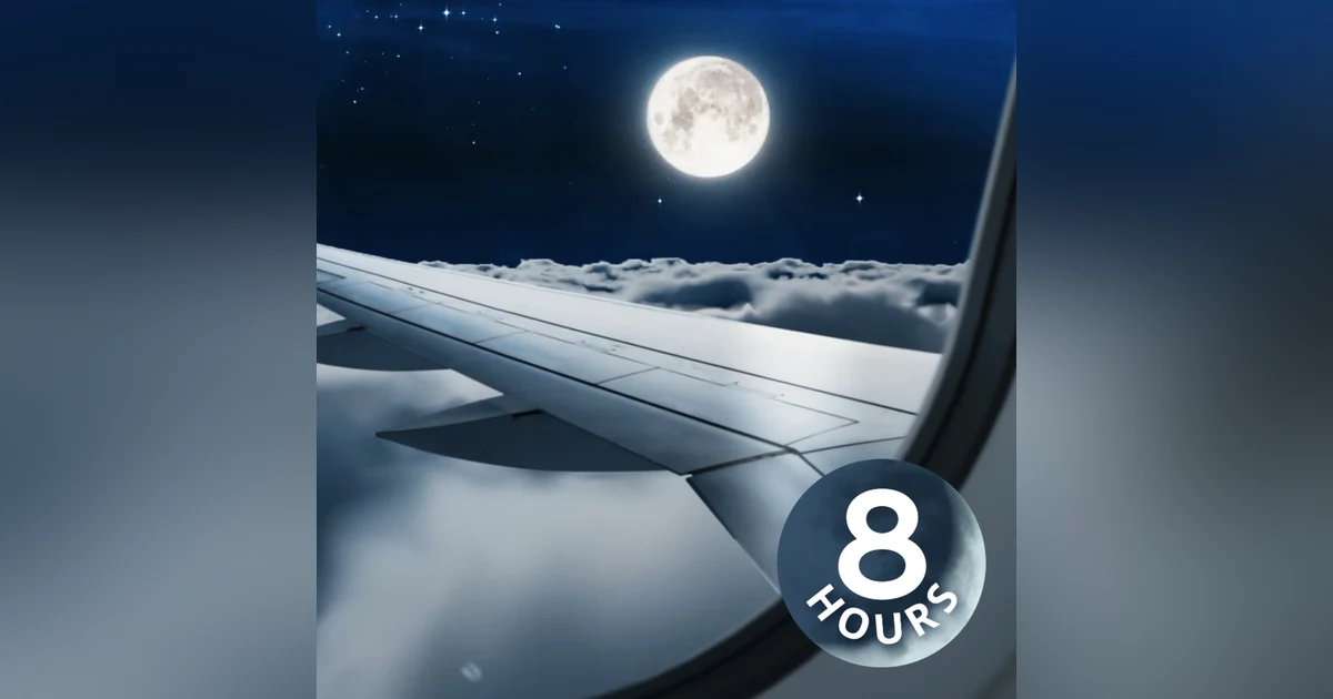 8 Hours Airplane White Noise for Sleeping | Fall Asleep on this Overnight Flight!