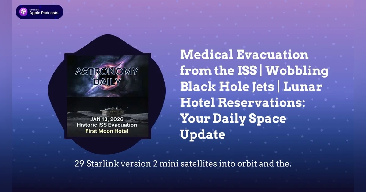 Medical Evacuation from the ISS | Wobbling Black Hole Jets | Lunar Hotel Reservations: Your...