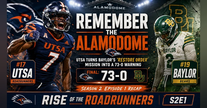 image for Remember the Alamodome: UTSA Turns Baylor’s “Restore Order” Mission Into a 73-0 Warning