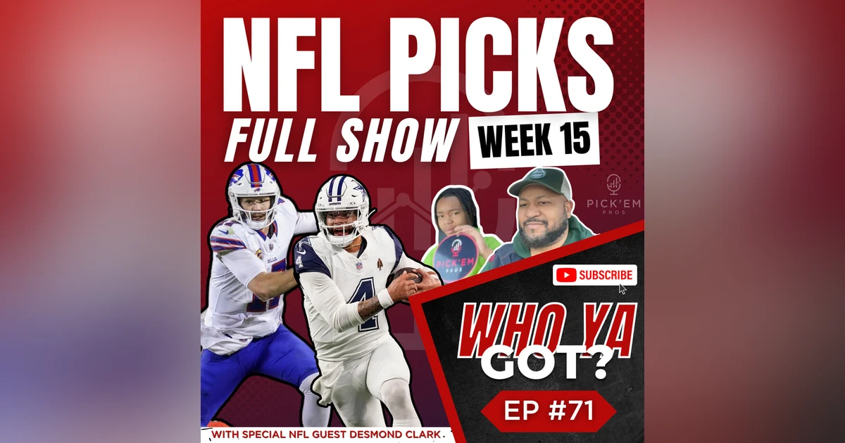 NFL WEEK 15 - Picking ALL 16 Games For Causes - Father & Son Battle Pro