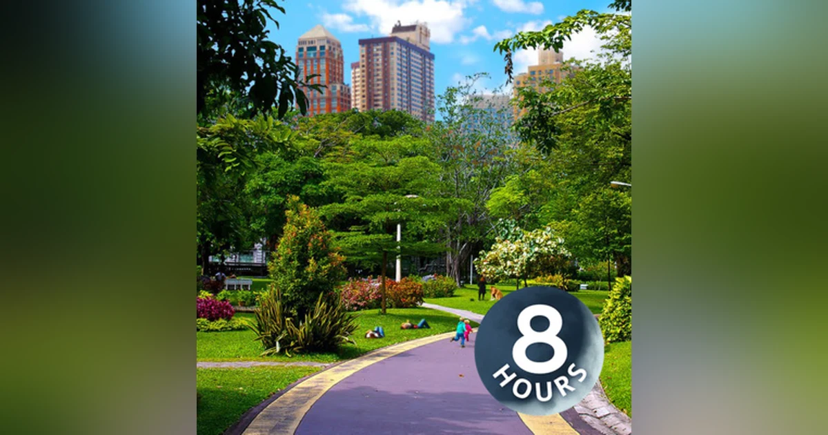 City Park Sounds for Relaxation 8 Hours | White Noise & Study Aid