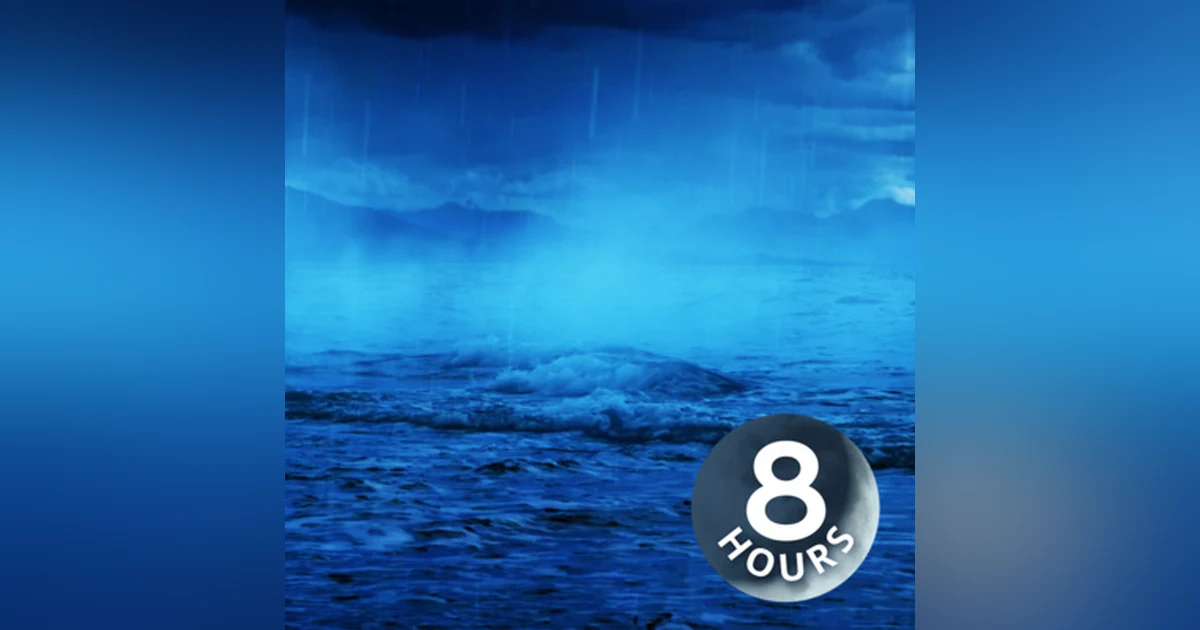 Thunder & Rain with Ocean Sounds 8 Hours | White Noise for Sleeping or Studying