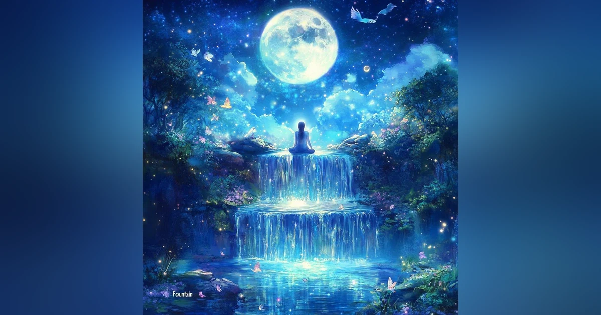 Guided Sleep Meditation, Detach from Overthinking Sleep Meditation "Fountain" with Sleep Music