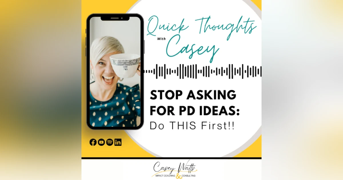 Stop Asking for PD Ideas- Do THIS First!
