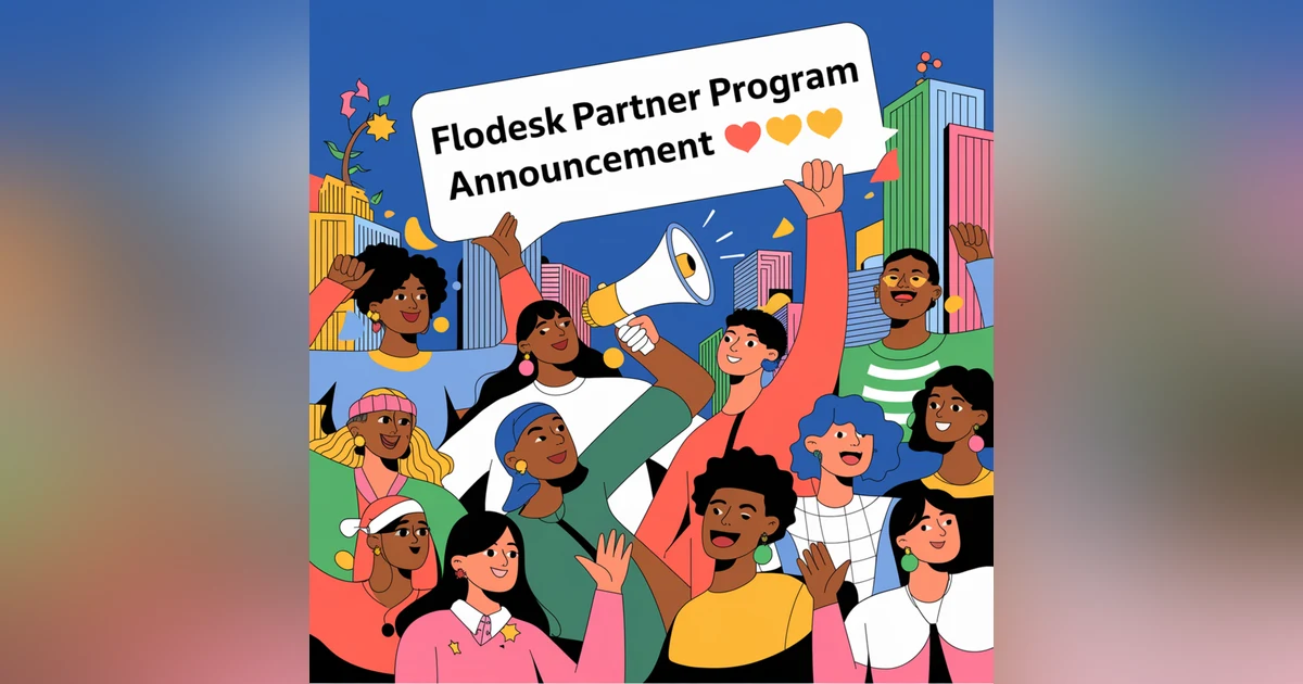 NEWS JUST IN! 👀 Flodesk Partner Program Announcement 📣 This is BIG News and You're Invited! 🥳