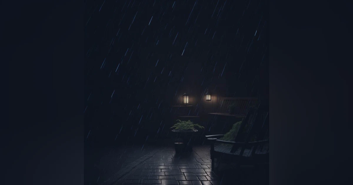 Pattering Porch Rain Relaxing Wood Sounds and Raindrops for Sleep