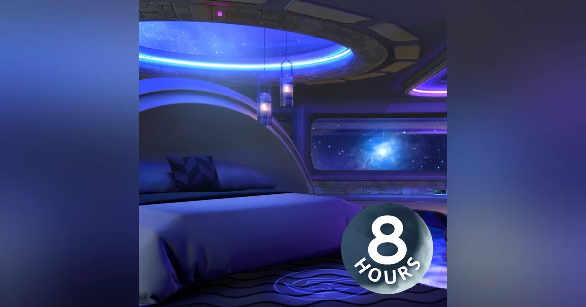 Fall Asleep in Spaceship Bedroom | 8 Hours Space White Noise for Sleep