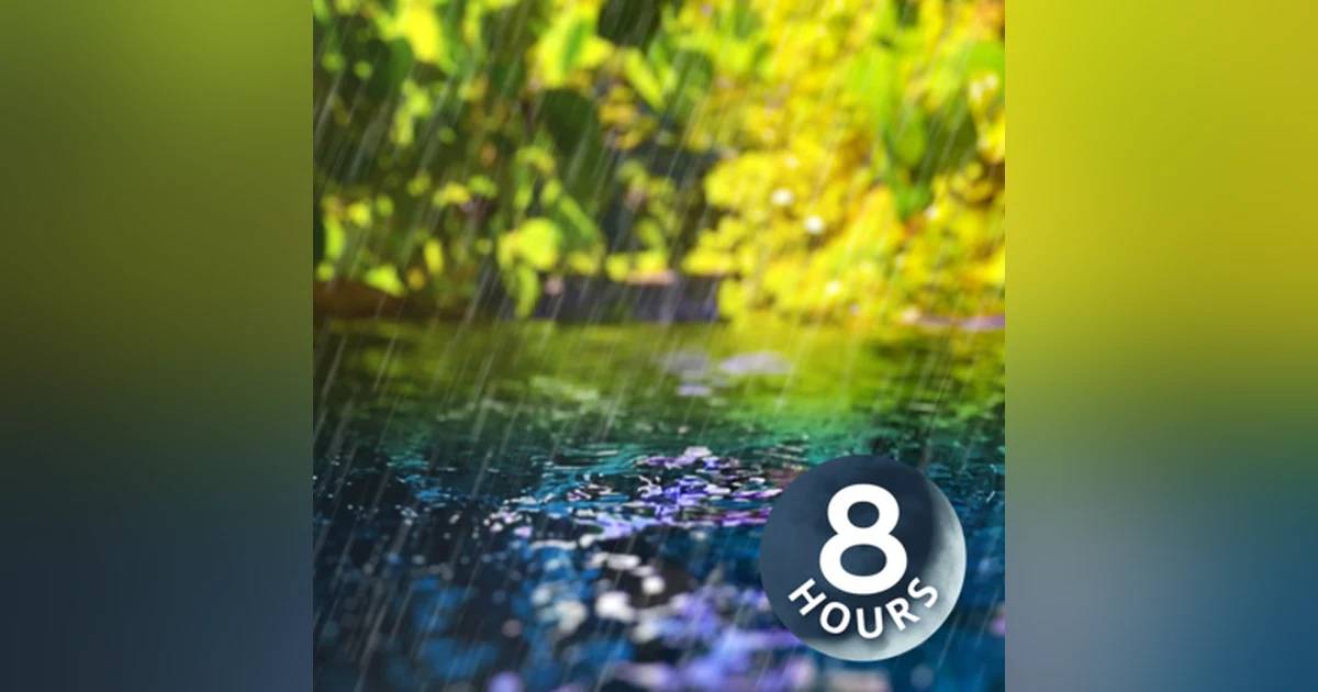 Rain Sounds + Gentle Stream 8 hours | Sleep, Study or Focus with White Noise
