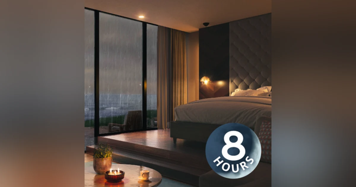 Sleep to Rain by the Ocean I Rainstorm Sounds with Crashing Waves 8 Hours
