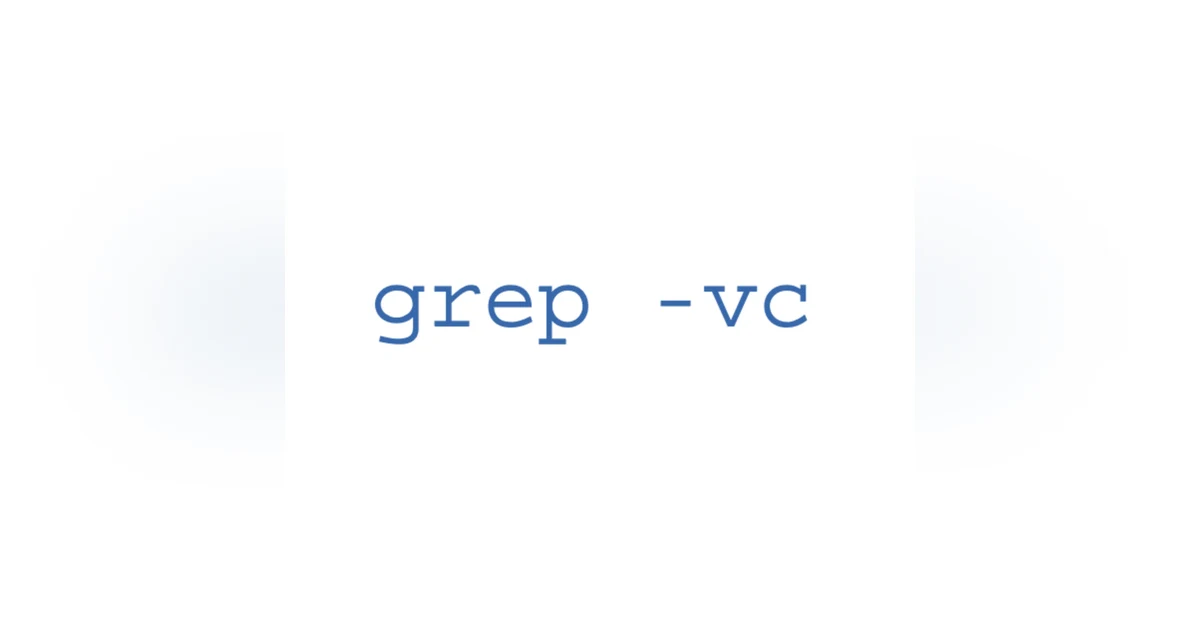 grep -vc