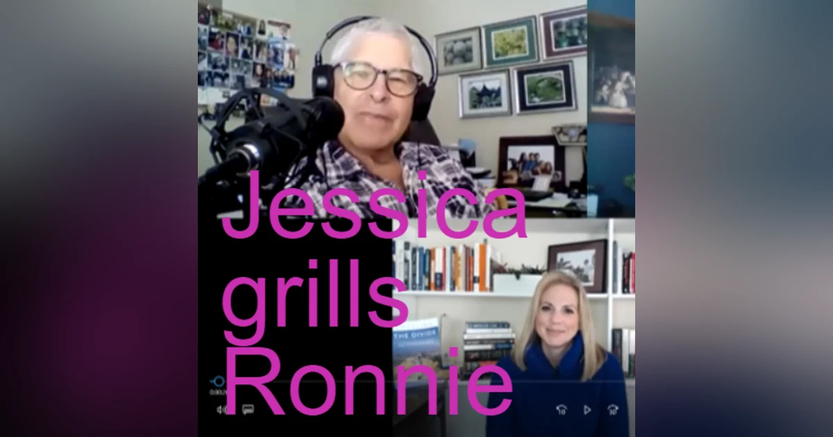 Ronnie gets grilled by special co-host Jessica "The Reporter" Stone