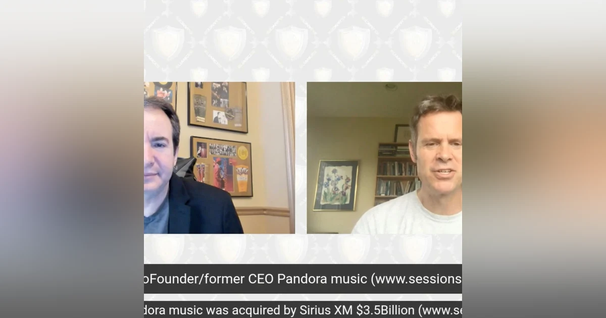 Tim Westergren CoFounder and former CEO of Pandora (sold to SiriusXM $3Billion), CoFounder Sessions Live, Music Genome Project