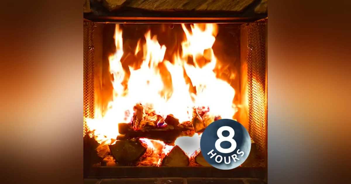 Wood Fire Crackling 8 Hours | White Noise to Relax, Study or Sleep