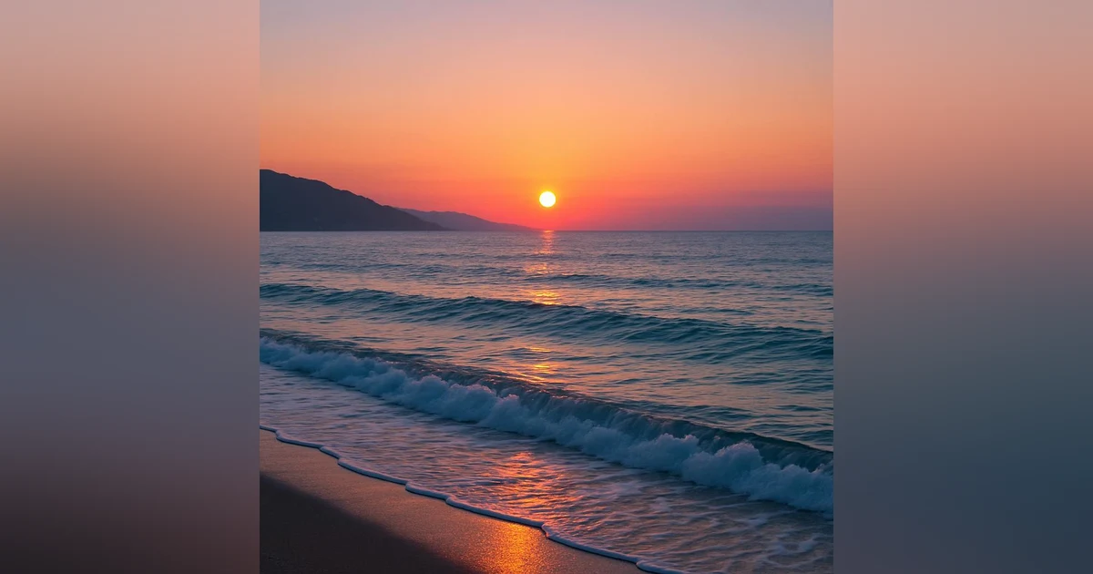 Relaxing Dusk Sea Waves in Italy | Gentle Ocean Ambience for Sleep and Meditation