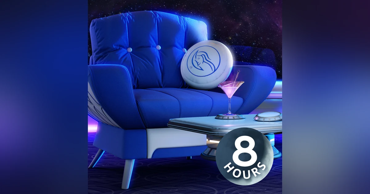 Relax in Spaceship Lounge | 8 Hour Space White Noise Sleep Sounds