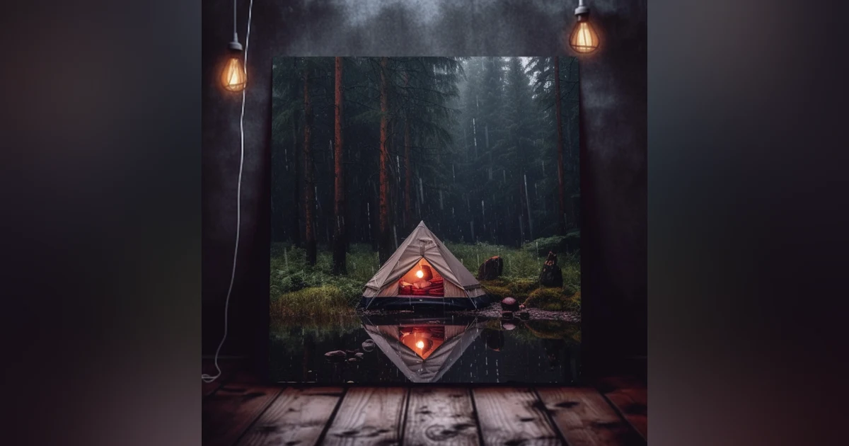 10 Hours of Relaxing Rain on Tent Canvas  Soothing Nature Sounds for Sleep and Meditation
