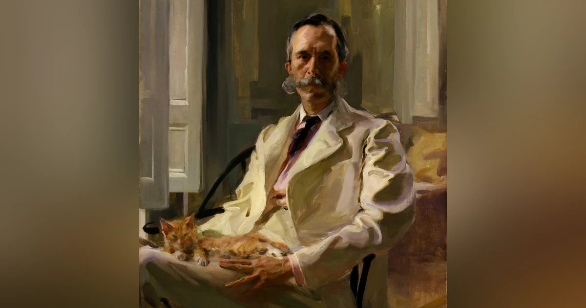 Man With the Cat by Cecilia Beaux