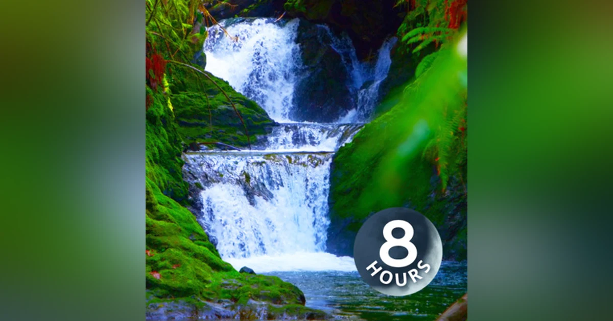 Waterfall White Noise for Sleep, Studying, Focus | Water Sounds 8 Hours