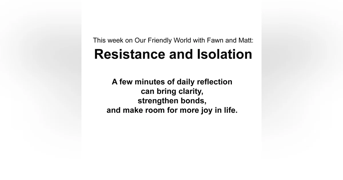 Resistance and Isolation