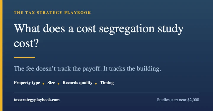 image for What Does a Cost Segregation Study Cost? What the Fee Buys