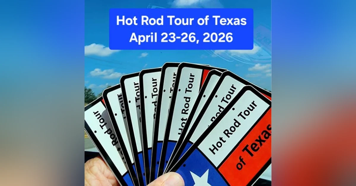 Hot Rod Tour of Texas rolls out around the square!
