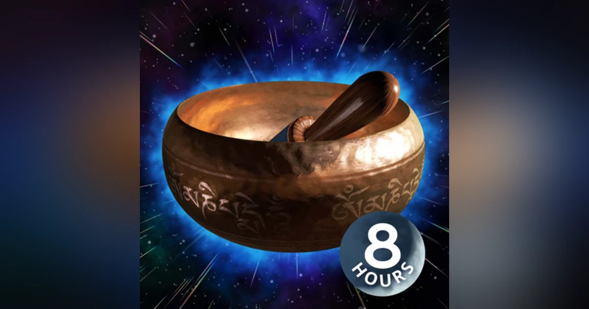 Tibetan Singing Bowls + Space Sounds White Noise 8 Hours | Relaxing Music for Sleeping