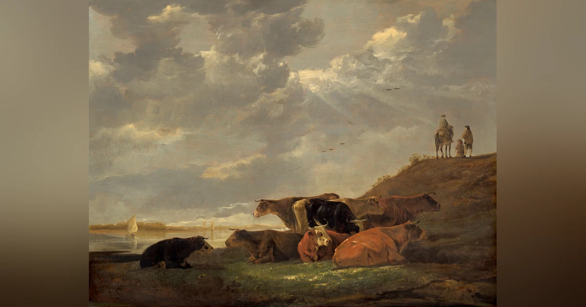 River Landscape with Cows – Aelbert Cuyp