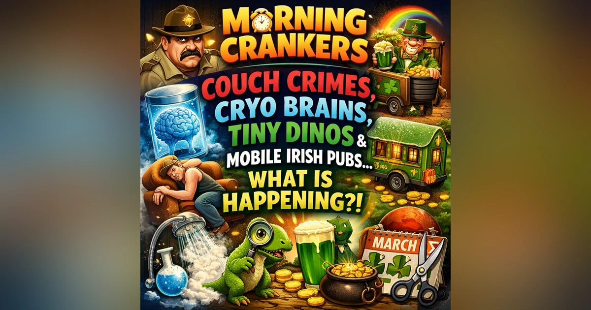 168: Couch Crimes, Cryo Brains, Tiny Dinos & Mobile Irish Pubs… What Is Happening?