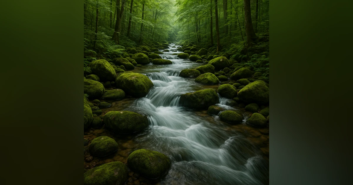 River Sounds, Water flowing in forest | Water Sounds, White Noise for Sleep & Relaxation 8 Hours