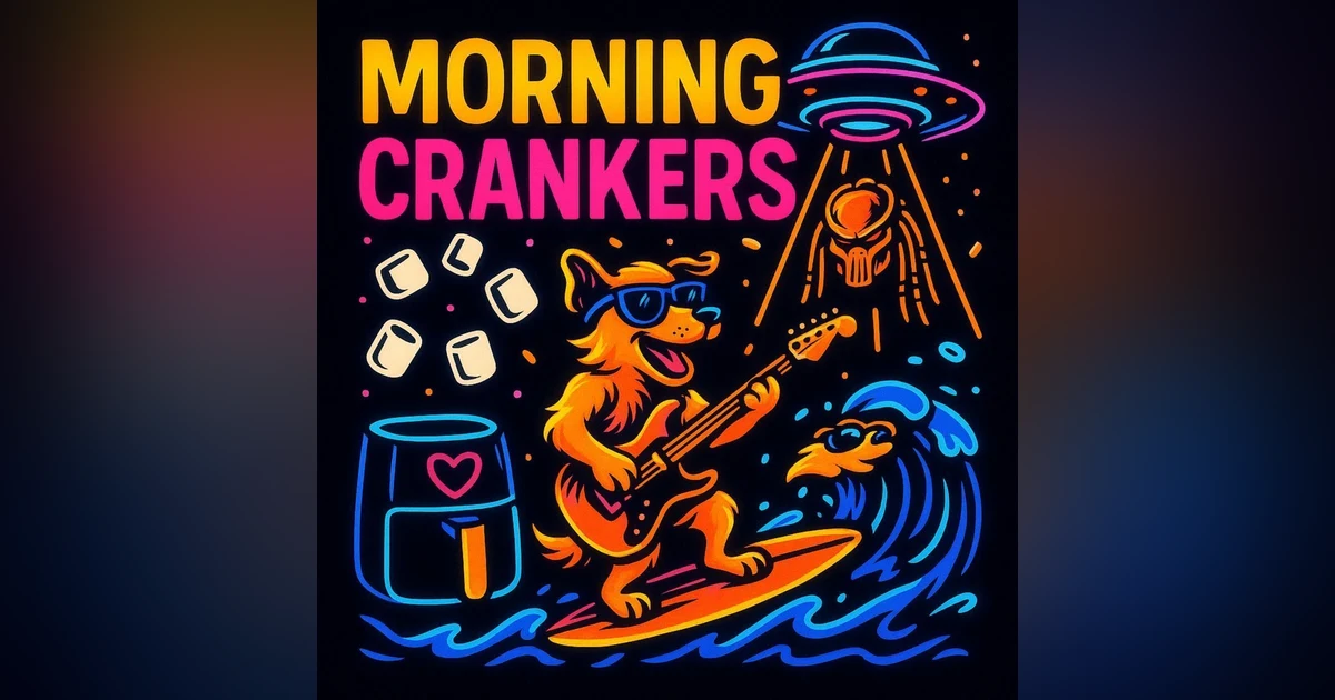 "Aliens, Air Fryers & Surfing Dogs: Mayday Mayhem on Morning Crankers!"