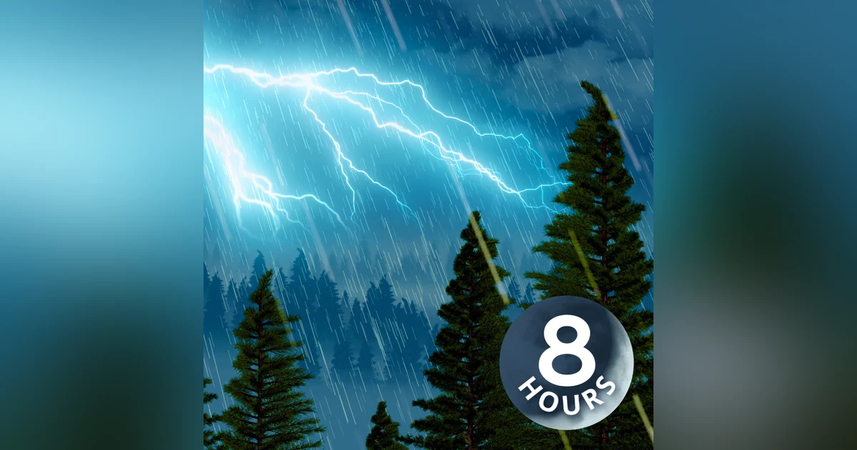 Thunderstorm Sleep Sounds + Rain White Noise I 8 Hours Rainstorm Ambience