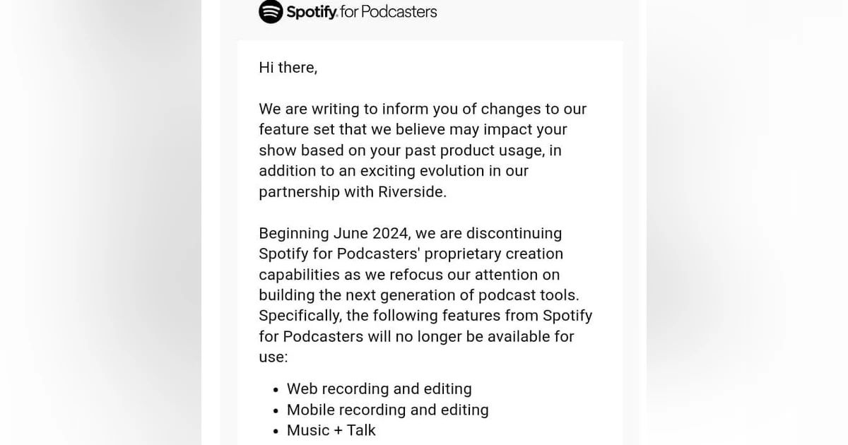 【速報】Spotify for Podcastersでスマホ収録ができなくなります。