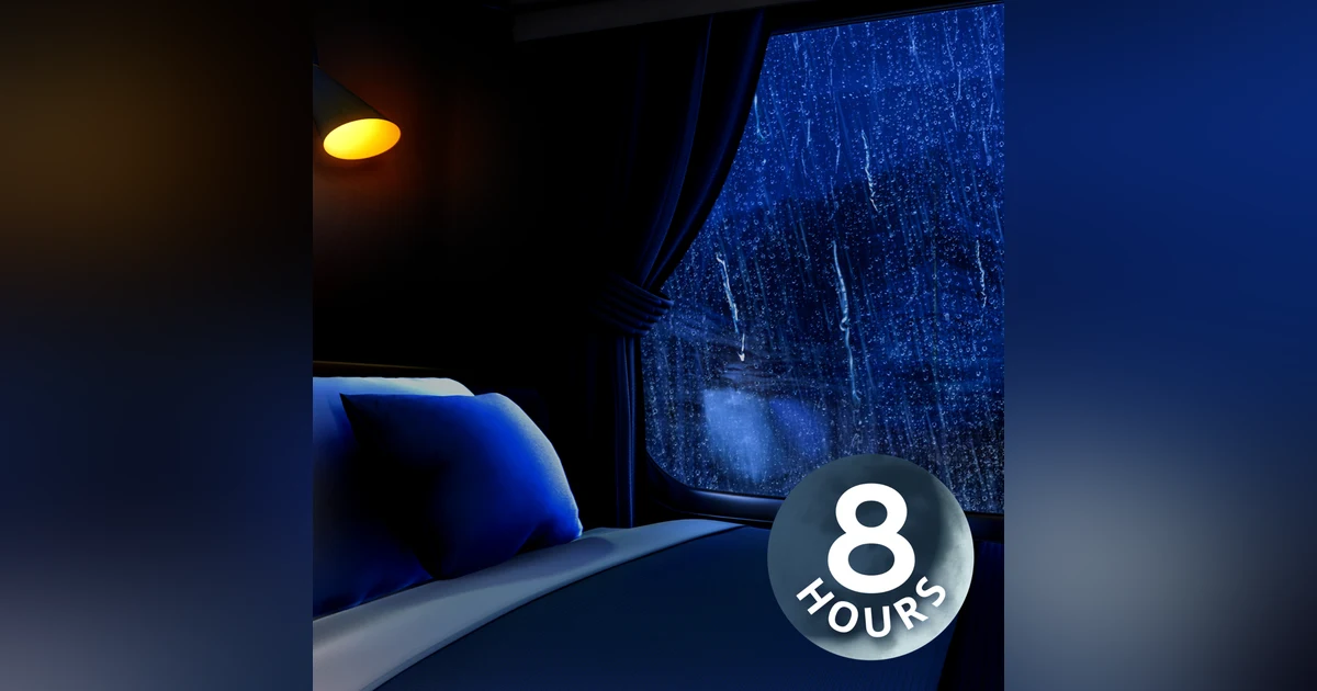 Train & Rain Sounds for Sleeping | 8 Hours