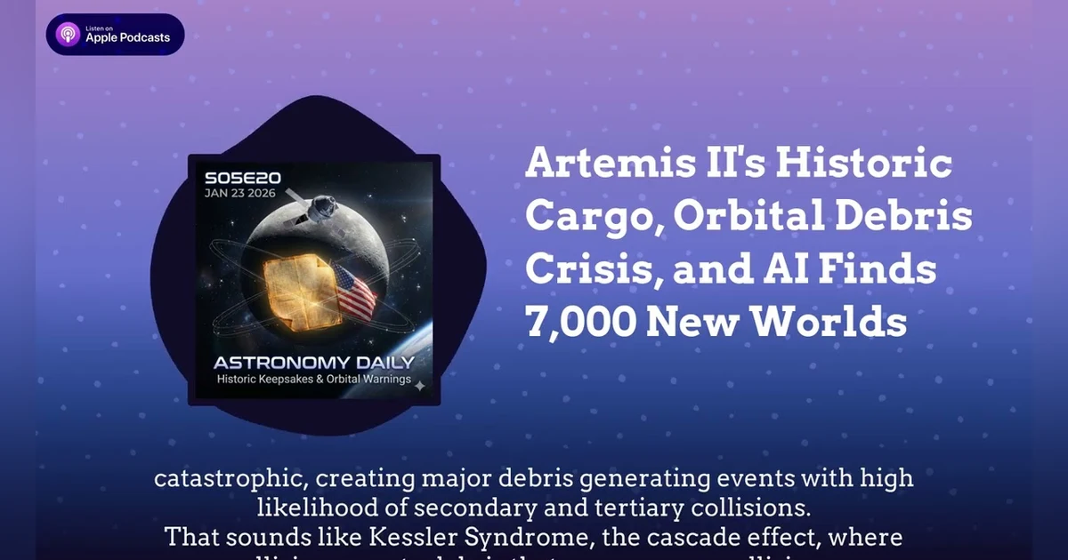 Artemis II’s Historic Cargo, Orbital Debris Crisis, and AI Finds 7,000 New Worlds