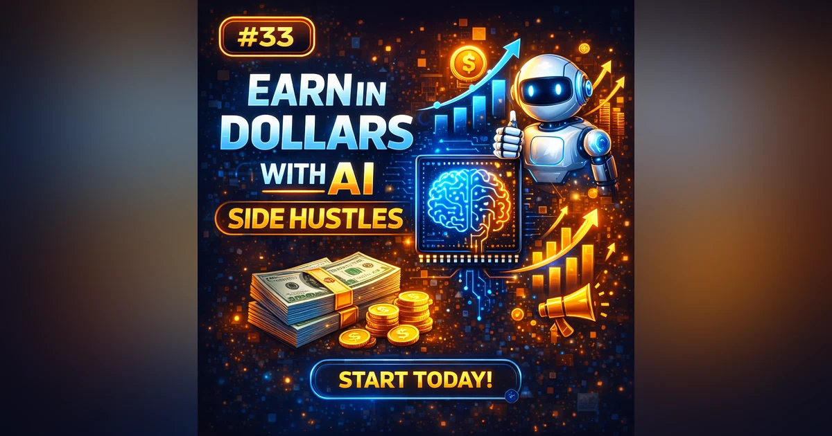 #33 Earn in Dollars with AI: Top Side Hustles You Can Start Today